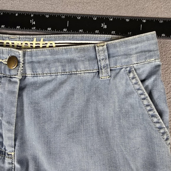 Tintoretto Pants Womens‎ 34 Blue Straight Leg Cotton Trousers Casual Made Turkey - Picture 6 of 16